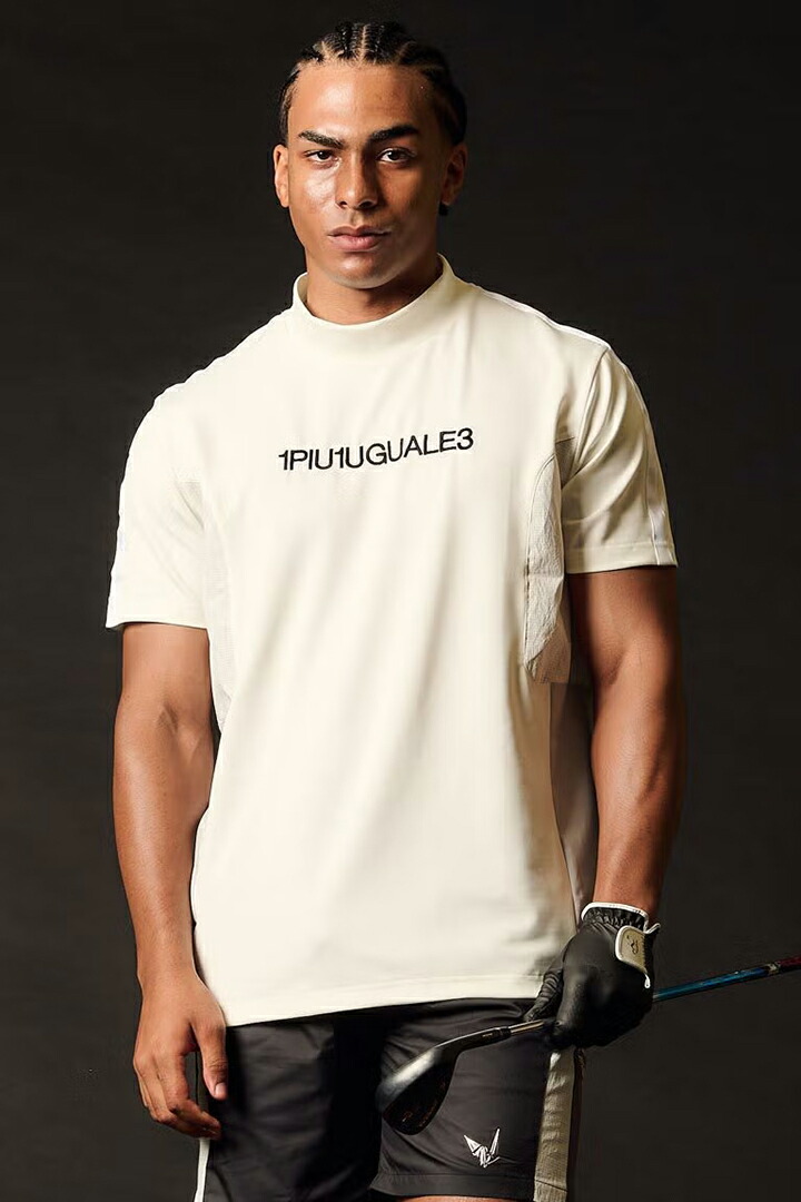 【10%OFF大売り出し】1PIU1UGUALE3 GOLF ウノピゥウノウグァーレトレ ゴルフ SWITCHING MOCK NECK{-BFS}