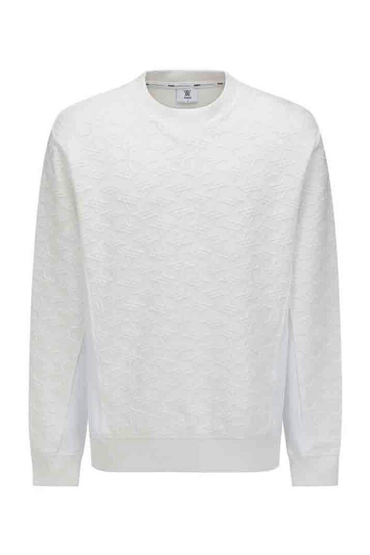 【10%OFF大売り出し】アニュー ゴルフ ANEW GOLF MEN FA LOGO PATTERN SWEATSHIRT{-BEA}