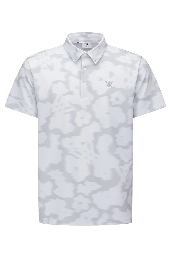 アニュー ゴルフ ANEW GOLF MEN FA FLOWER PATTERN SHORT T-SHIRT{-BFS} メンズファッション-ポロシャツ