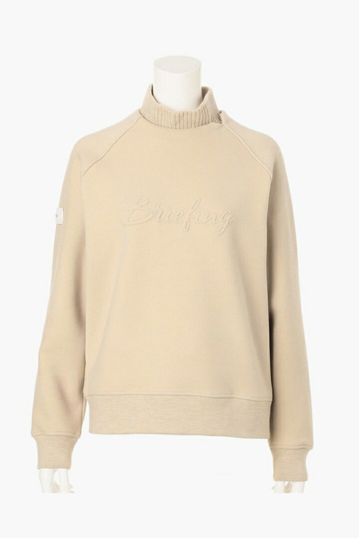 【20%OFF大売り出し】ブリーフィング ゴルフ BRIEFING HOL WOMEN’S STITCH LOGO FAKE LAYERED HIGHNECK{-BEA}レディース ゴルフ御召しもの 冬ゴルフ 編み物 プルオーバー 羊毛混