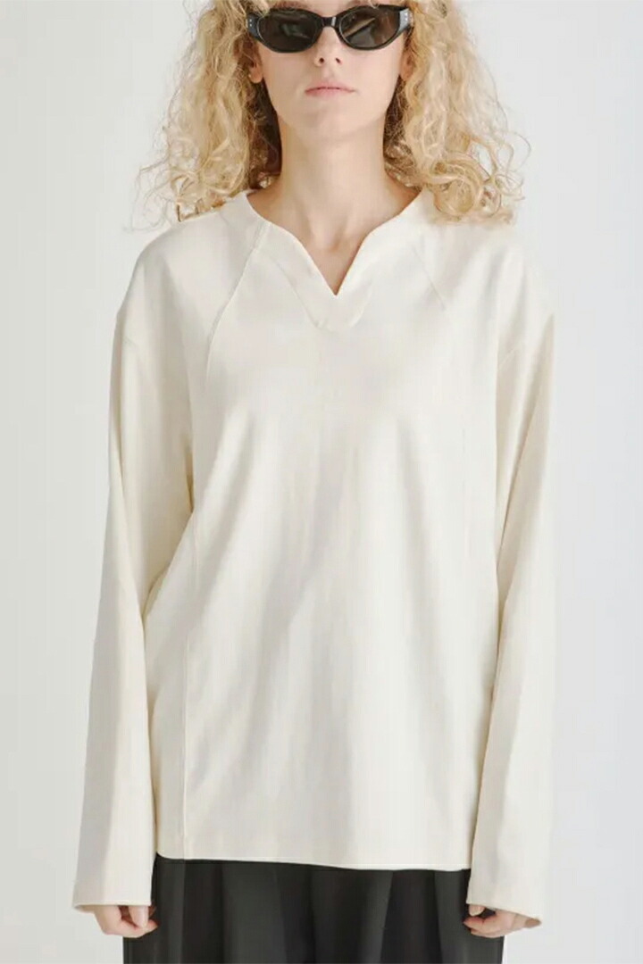 ekat エカット(UNISEX) 3D PATTERN U NECK TOPS{-BEA}