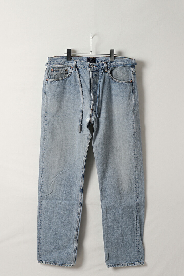 Jeanie Blue ジーニーブルー Over Size Repair Denim（W/Inseam Code)/Lサイズ-A{-BEA}｜link bar