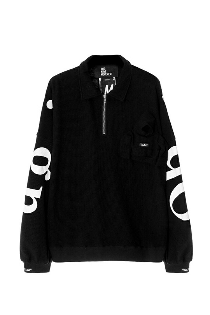 {お取り寄せ}MOD WAVE MOVEMENT モッドウェイブムーブメント OBF DESIGN SWEATSHIRT WITH MINIATURE{-BES}