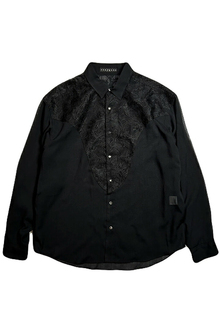 【30%OFFセール】roarguns ロアーガンズ LACE WESTERN SHIRT{-BES}