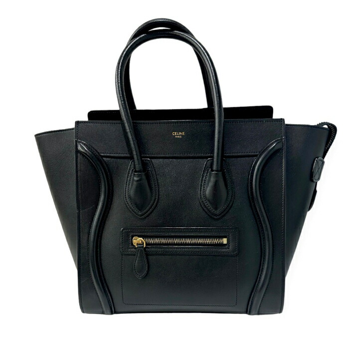 楽天市場】【中古】セリーヌ ラゲージ マイクロ レザー ハンドバッグ