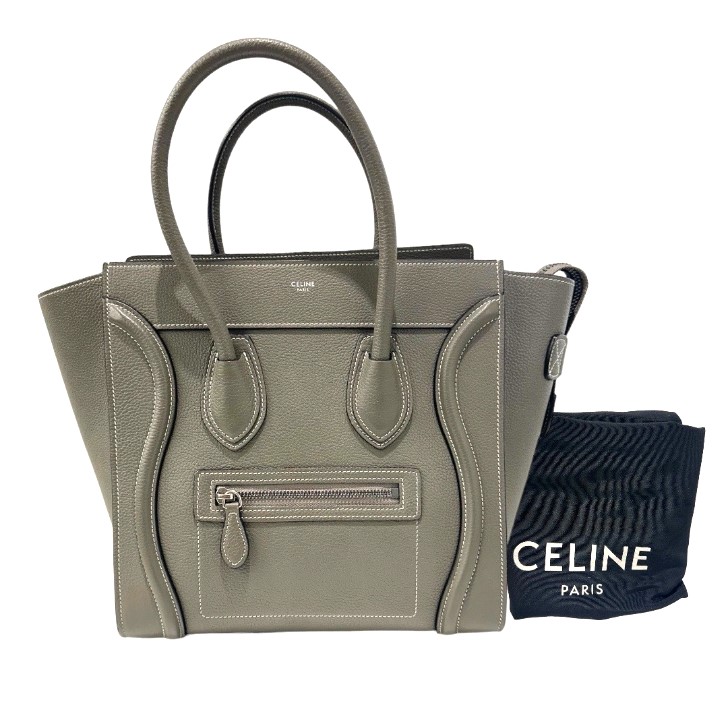 楽天市場】【中古】セリーヌ ラゲージ マイクロ ハンドバッグ デューン