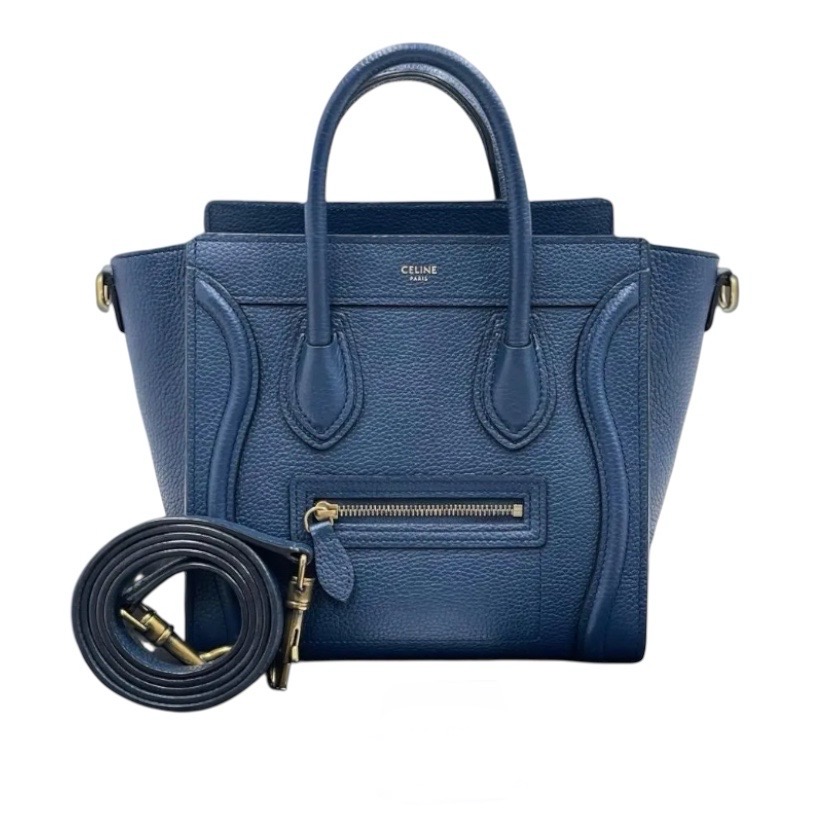 楽天市場】【中古】セリーヌ ラゲージ ナノショッパー レザー ブラック