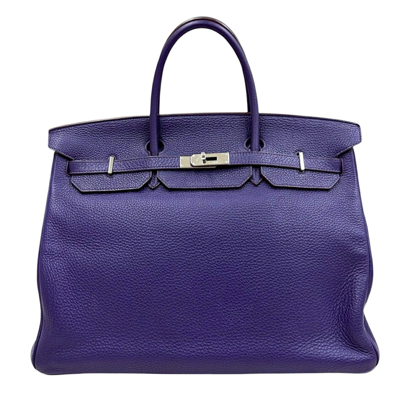 【中古】エルメス　バーキン40　トリヨンクレマンス　アイリス　シルバー金具　紫　ハンドバッグ　□N刻印/2010年　HERMES　《送料無料》