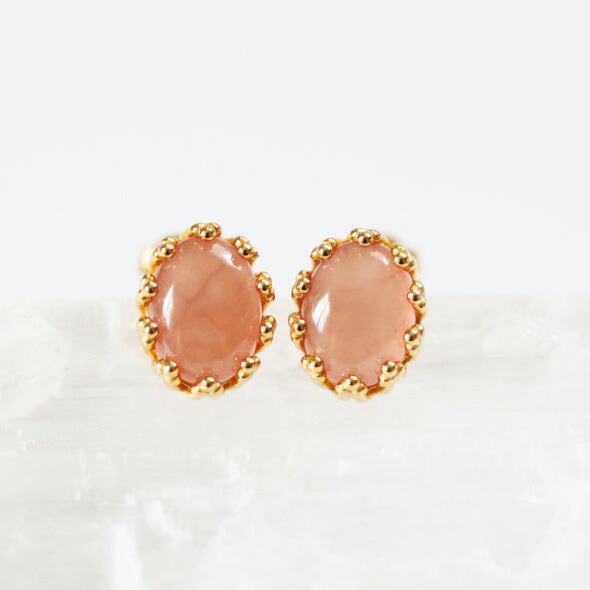 14kgf 天然石ピアス　インカローズ　オレンジムーンストーンの小粒たち 楽天市場】ムーンストーン インカローズ ロードクロサイト