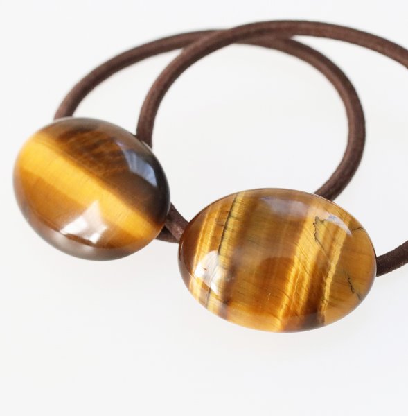 ヘアゴム   天然石  パワーストーン  オレンジアベンチュリン大玉♡ ヘアゴム 天然石 パワーストーン オレンジアベンチュリン大玉