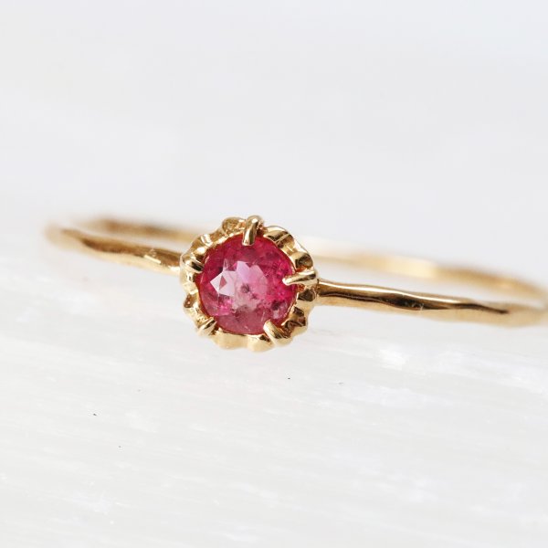 ミラノ★天然レッドベリル★リングオーダー 楽天市場】レッドベリル リング K18 指輪（レッドエメラルド S）10号