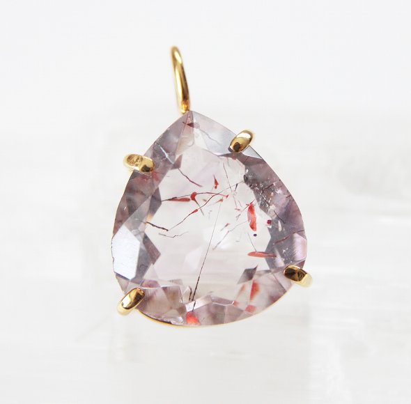 楽天市場】ゲーサイトインアメジスト ペンダントトップ K18（マーキス