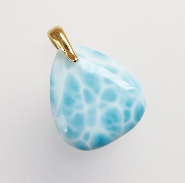 楽天市場】1点もの ラリマー 一粒 ネックレス（ペアシェイプ 通し