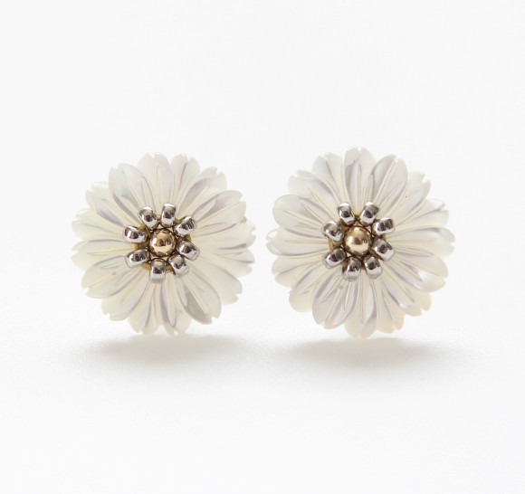 楽天市場】【再入荷】シェル ピアス（透かし M）14KGF アクセサリー 