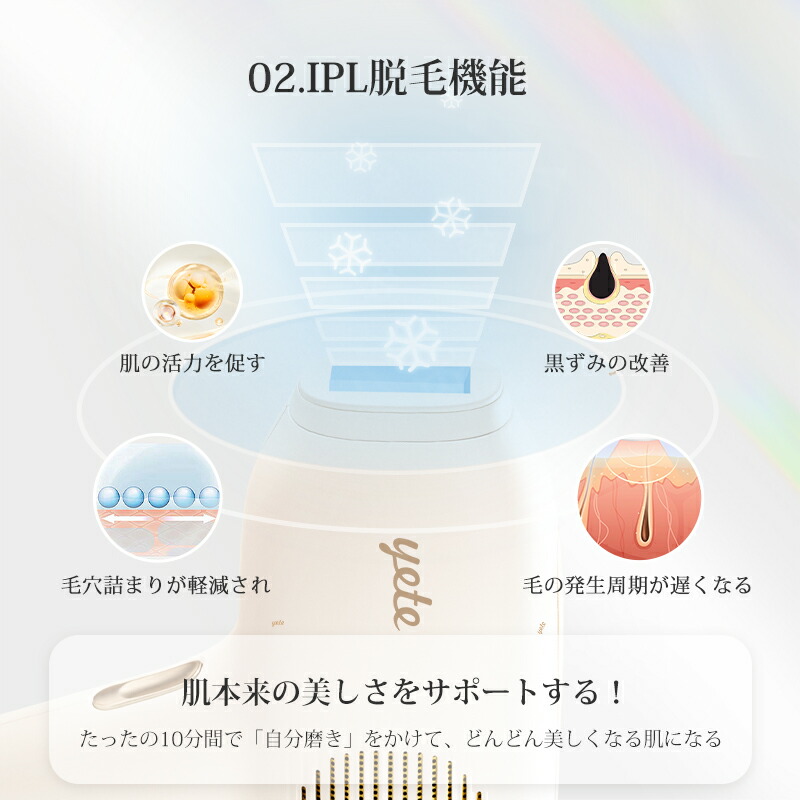 yete（エイティー）脱毛器 脱毛 サファイア冷却技術 sns人気男女