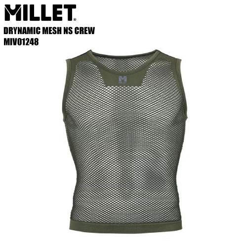 MILLET（ミレー）ドライナミック メッシュ ノースリーブ クルー / MIV01248-N8781/Olive-【2026/インナーウェア/数量限定】