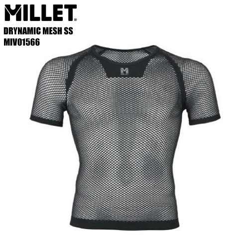 MILLET（ミレー）ドライナミック メッシュ ショートスリーブ / MIV01566-n0247/Black Noir【2026/インナーウェア/数量限定】