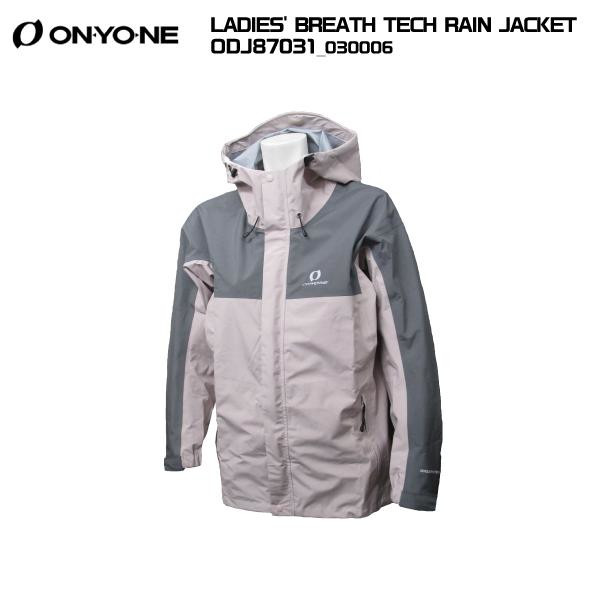 ONYONE（オンヨネ）LADIES\u0027 BREATH TECH RAIN JACKET（レディースブレステック レインジャケット）ODJ87031 -桜モチサクラ色xスモーキーグレー/030006-【レインジャケット】【レディース】