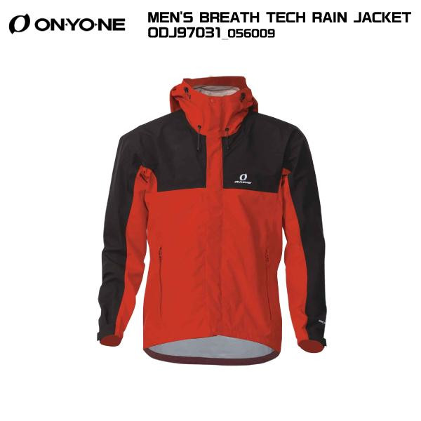 ONYONE（オンヨネ）MEN\u0027S BREATH TECH RAIN JACKET（メンズブレステック レインジャケット）ODJ97031 -赤いことx黒いこと/056009-【レインジャケット】