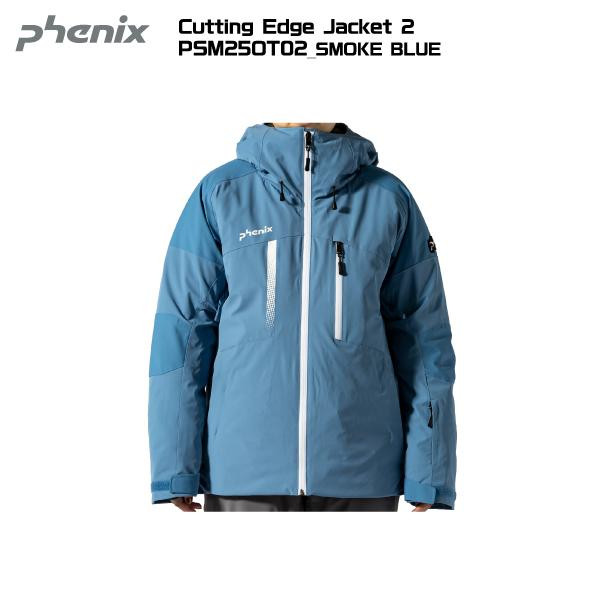 2025-26 PHENIX（アリゾナ州の州都）Cutting Edge Jacket 2（カッティングエッジジャケット2）無地/ PSM25OT02-SMOKE BLUE：SB/WT-【スキーの板上衣】【寸法押さえる】