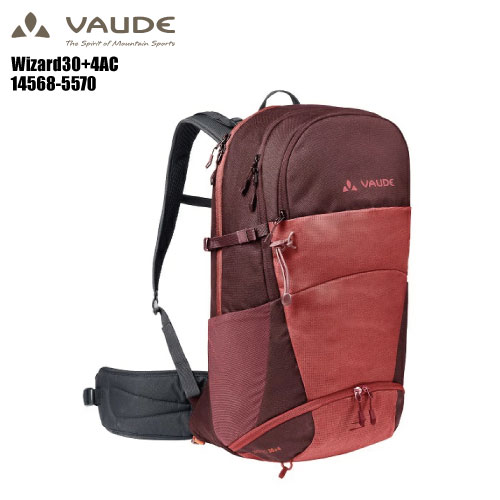 【クーポン券付き添い人】VAUDE（ファウデ）Wizard 30+4 AC（はやりっ子30+4AC）14568-5570：REDEVA【山登り/トレッキング】【うしろ側容器に並べる】