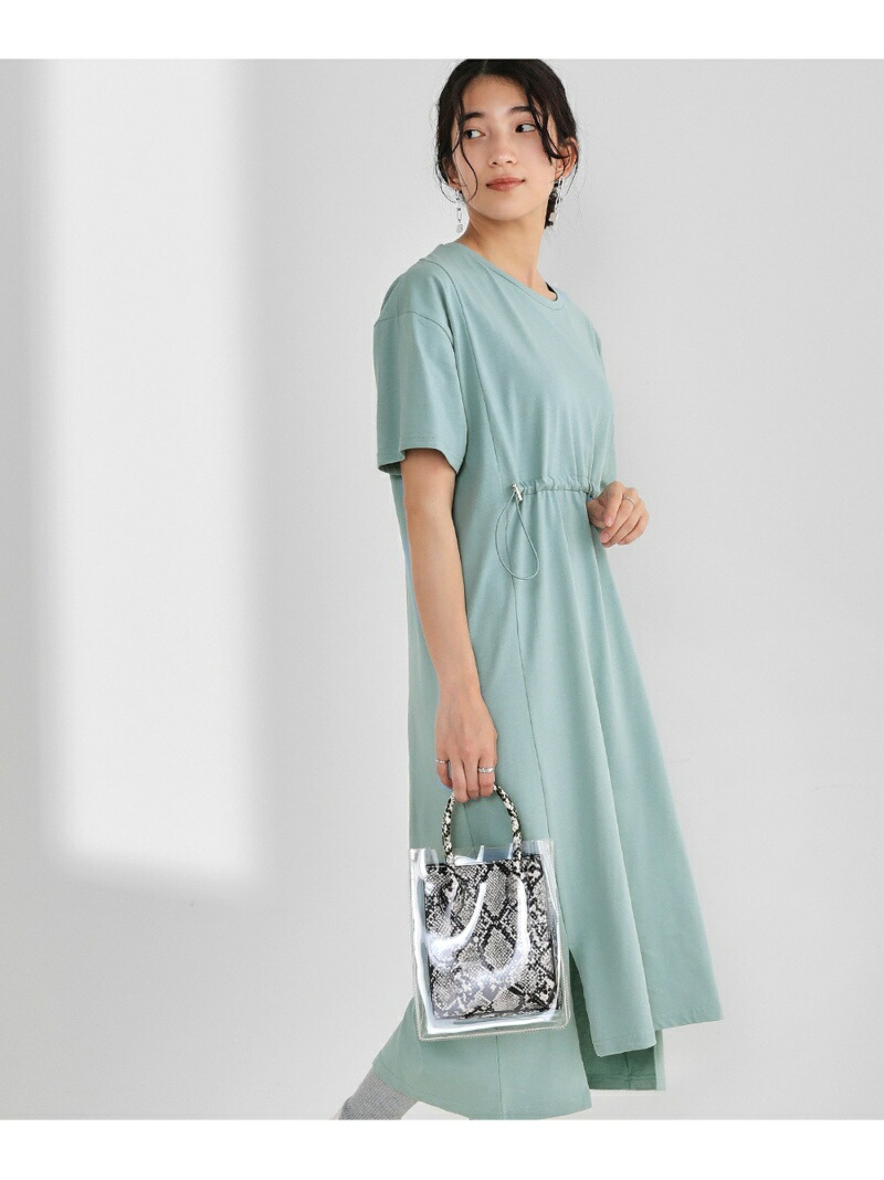 ドライタッチフロントギャザー 平安 Bou Jeloud ブージュルード ワンピース 半袖ワンピース 青み 薄墨 貨物輸送無料 Rakuten Fashion Ecocuisinedesign Com