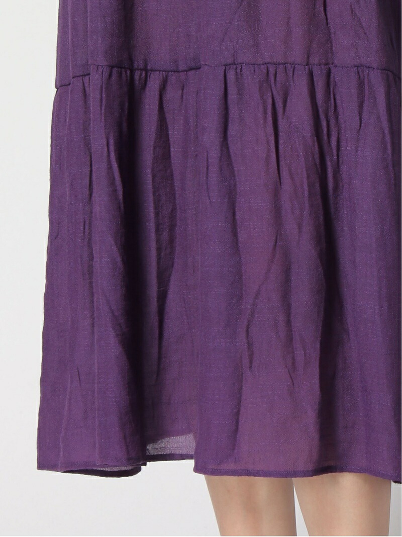 スタイルアップリラックスティアードワンピース Bou Jeloud ブージュルード ワンピース 半袖ワンピース グレー パープル 送料無料 Rakuten Fashion Butlerchimneys Com