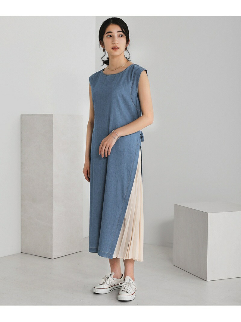 デニムプリーツop Bou Jeloud ブージュルード ワンピース ノースリーブワンピース 送料無料 Rakuten Fashion Rvcconst Com