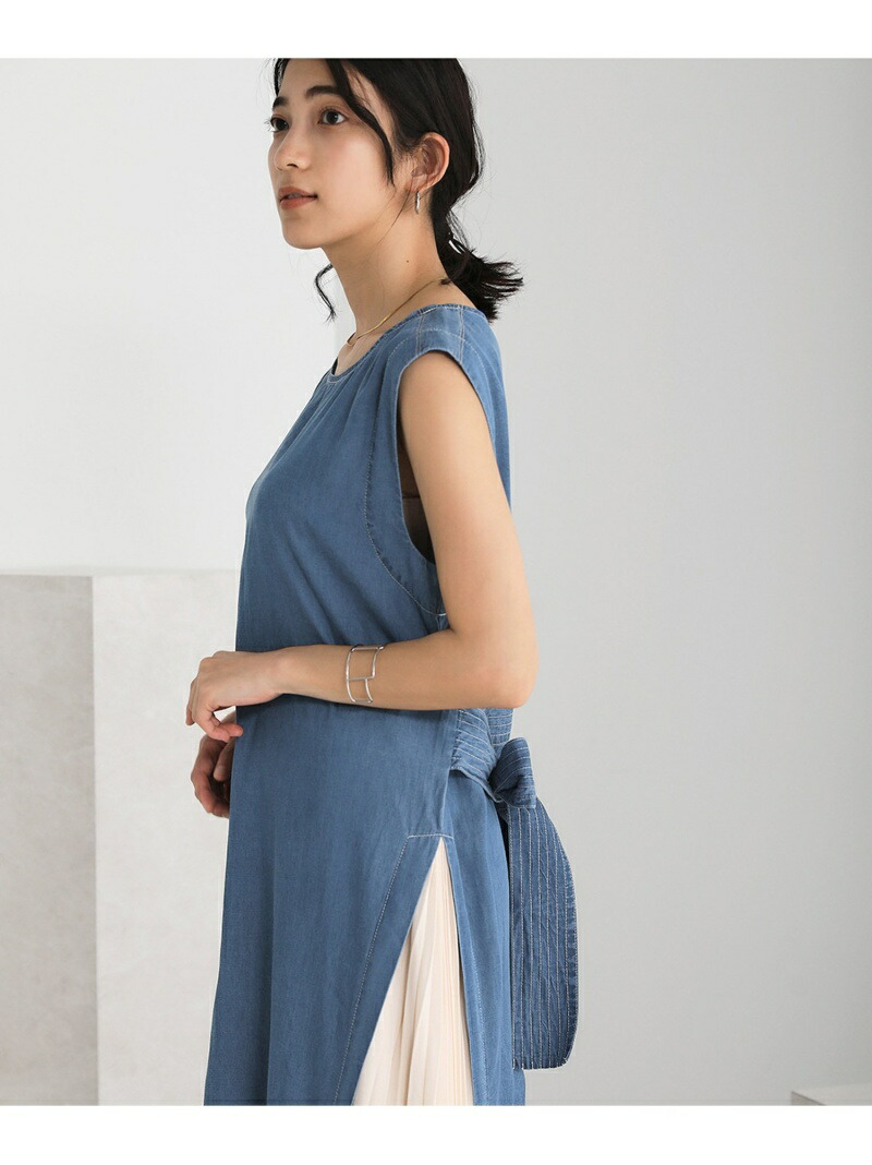 デニムプリーツop Bou Jeloud ブージュルード ワンピース ノースリーブワンピース 送料無料 Rakuten Fashion Rvcconst Com