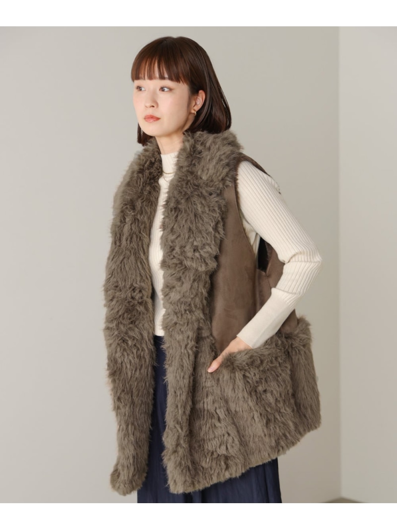 【SALE／10%OFF】ファームートンうつり変わりコクーンベスト Bou Jeloud バブ / ブージュルード トップス より良い・ジレ 薄墨色【RBA_E】【貨物輸送無料】[ Fashion]