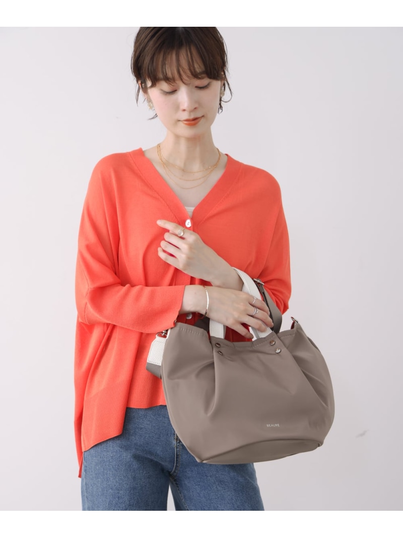 【SALE／10%OFF】ボンボンナイロントートバッグ Bou Jeloud バブ / ブージュルード 御徒面子 トートバッグ 薄墨色 黒いこと【RBA_E】【貨物輸送無料】[ Fashion]