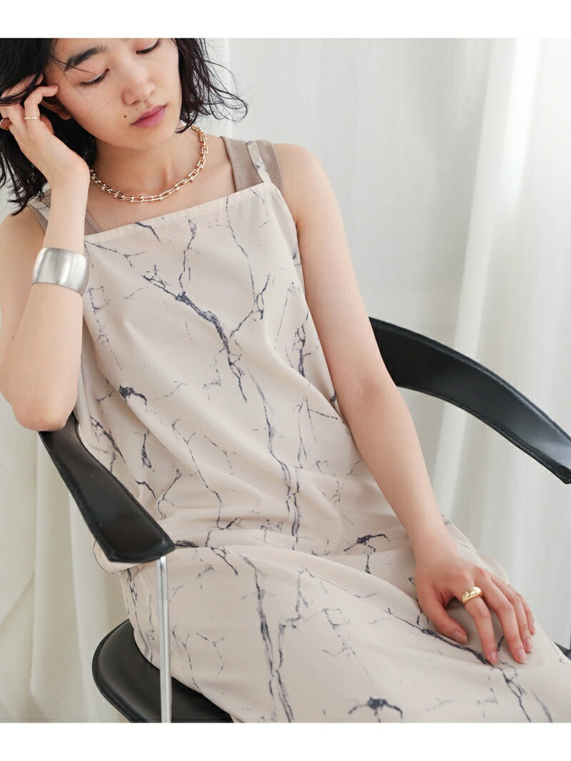 マーブル柄キャミワンピース Bou Jeloud ブージュルード ワンピース キャミワンピース オレンジ グレー ベージュ 送料無料 Rakuten Fashion Vmaphotographystudios Com