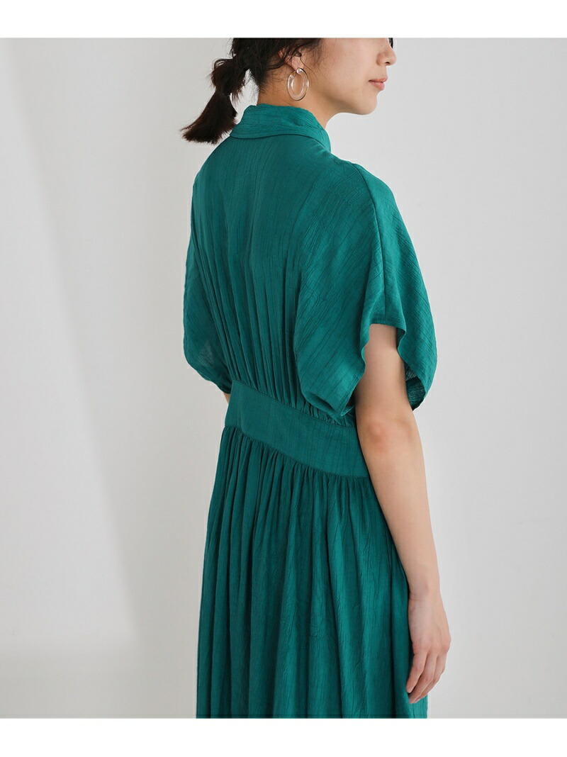 Sale Off 楊柳プリーツシャツワンピース Bou Jeloud ブージュルード ワンピース シャツワンピース グレー グリーン イエロー Rba E 送料無料 Rakuten Fashion septicin Com