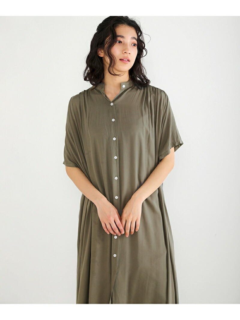 Jeloud ブージュルード Bou ブージュルード Fashion Bou Jeloud ブージュルード ワンピース Jeloud レディース Bou Rakuten カーキ ホワイト Jeloud ワンピース Jeloud リラクシーシャツワンピース ブージュルード Bou カーキ 送料無料 シャツワンピース