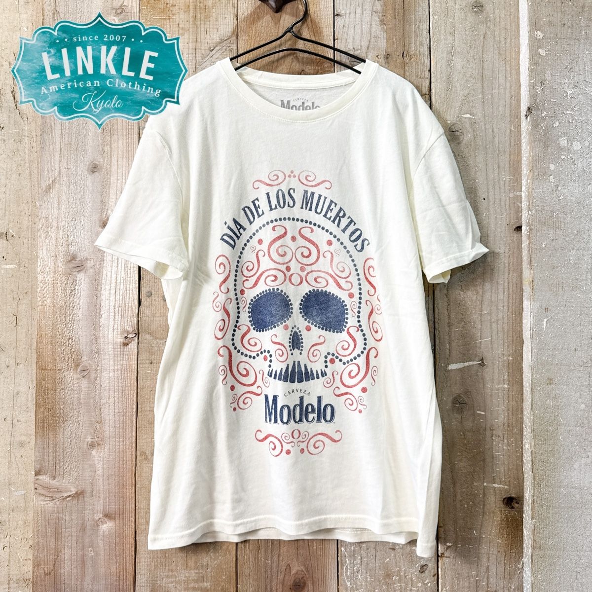 Lucky Brand(ラッキーブランド)\u003cBR\u003e【Modelo】刷り上げる ティーシャツ\u003cBR\u003e【 モデロ メキシコ合衆国 麦酒 ドクロ スカル 】 メンズファッション-Tシャツ・カットソー-トップス