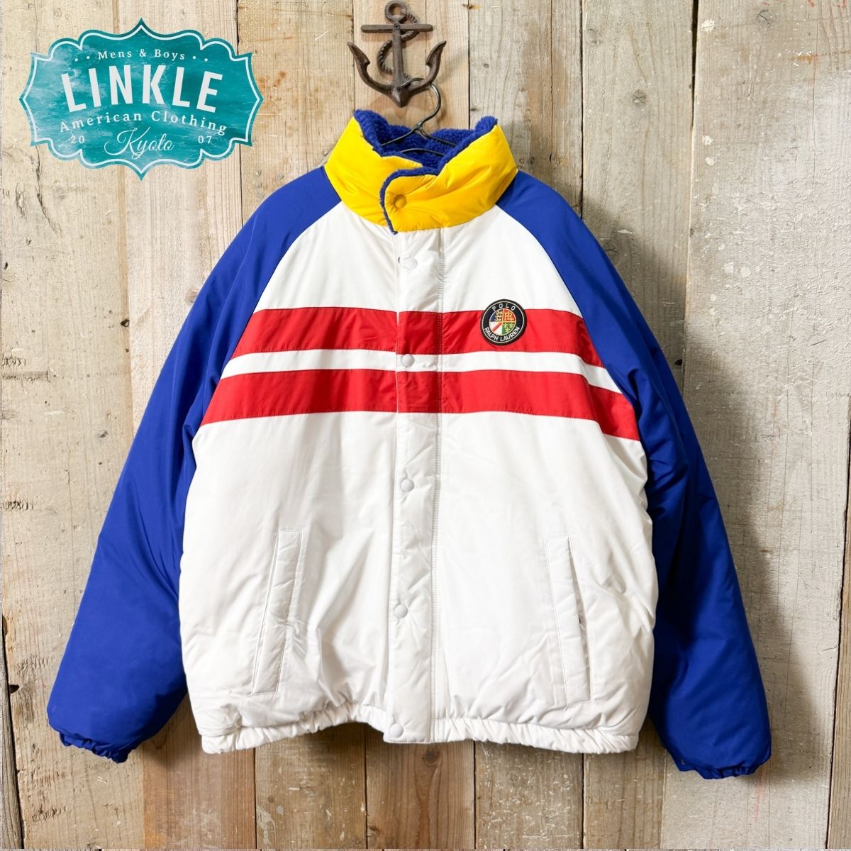 Polo Ralph Lauren(ポロ ラルフローレン)\u003cBR\u003e【リヴァーシブル】色合い差しつかえる 落ちこむ上衣\u003cBR\u003e【メンズ Polo Sport 90s ボア フリース】