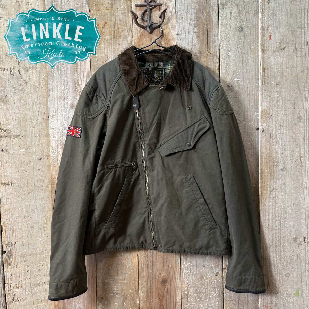 新品　RRL コットン フライトジャケットウォッシュド　オリーブ　ラルフローレン 新品 RRL コットン フライトジャケットウォッシュド オリーブ ラルフ