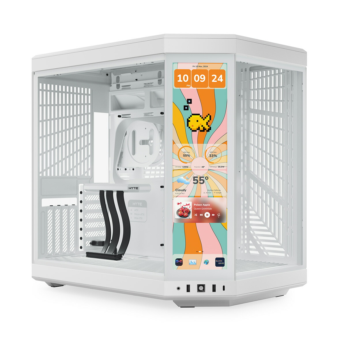 楽天市場】HYTE PCケース Y70 スノーホワイト 独自のピラーレス式