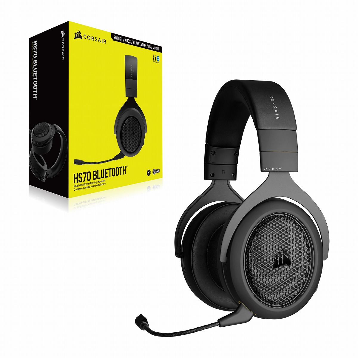 Corsair 有線とbluetoothの一斉に乗換ができるなゲーミングヘッドセット Hs70 Bluetooth Ca Ap Cannes Encheres Com