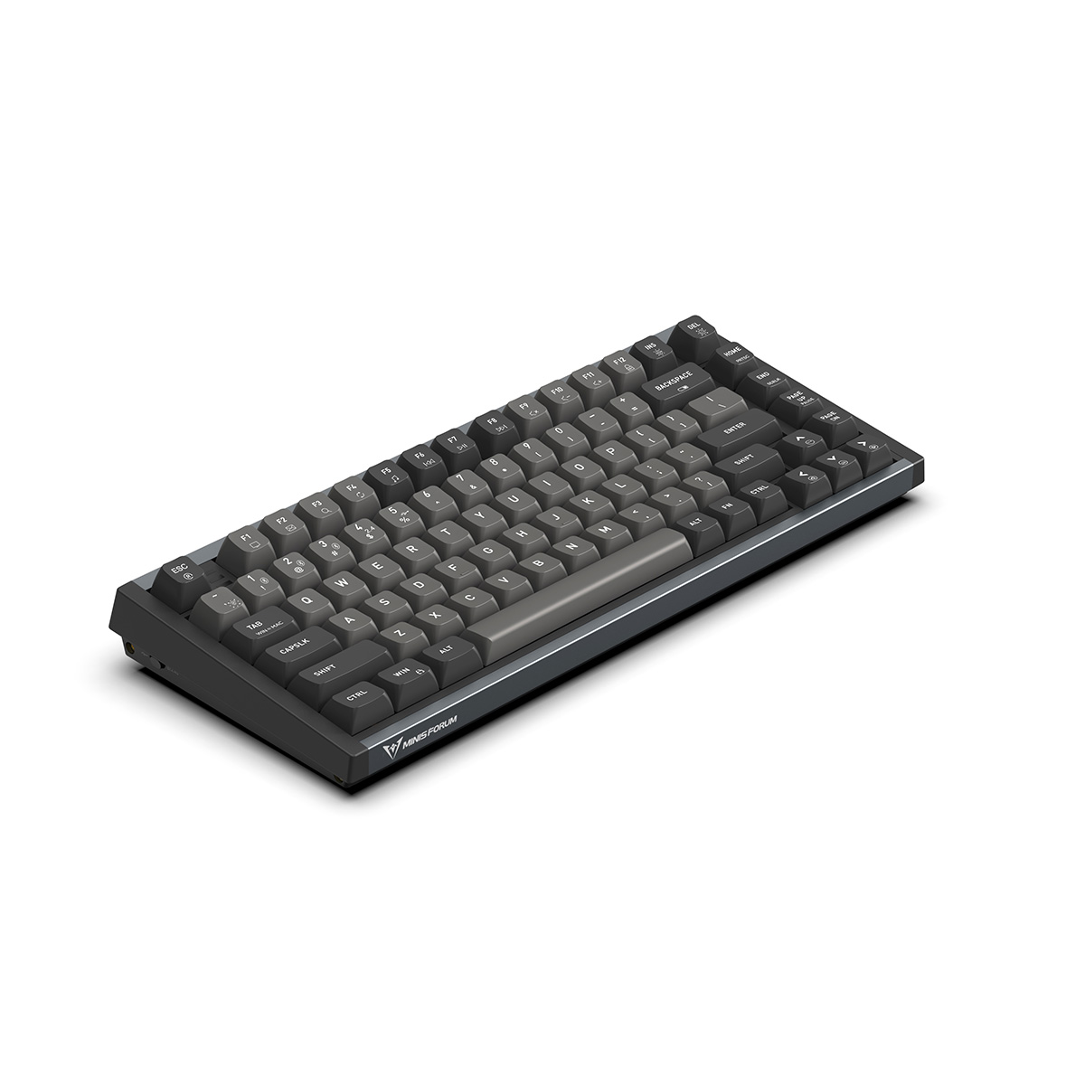 MINISFORUM 鍵盤 MKB-i83 オブシディアンブラック Kailh赤軸をやとい入れるした文字割りつける無線電話鍵盤 MKB-i83-OB