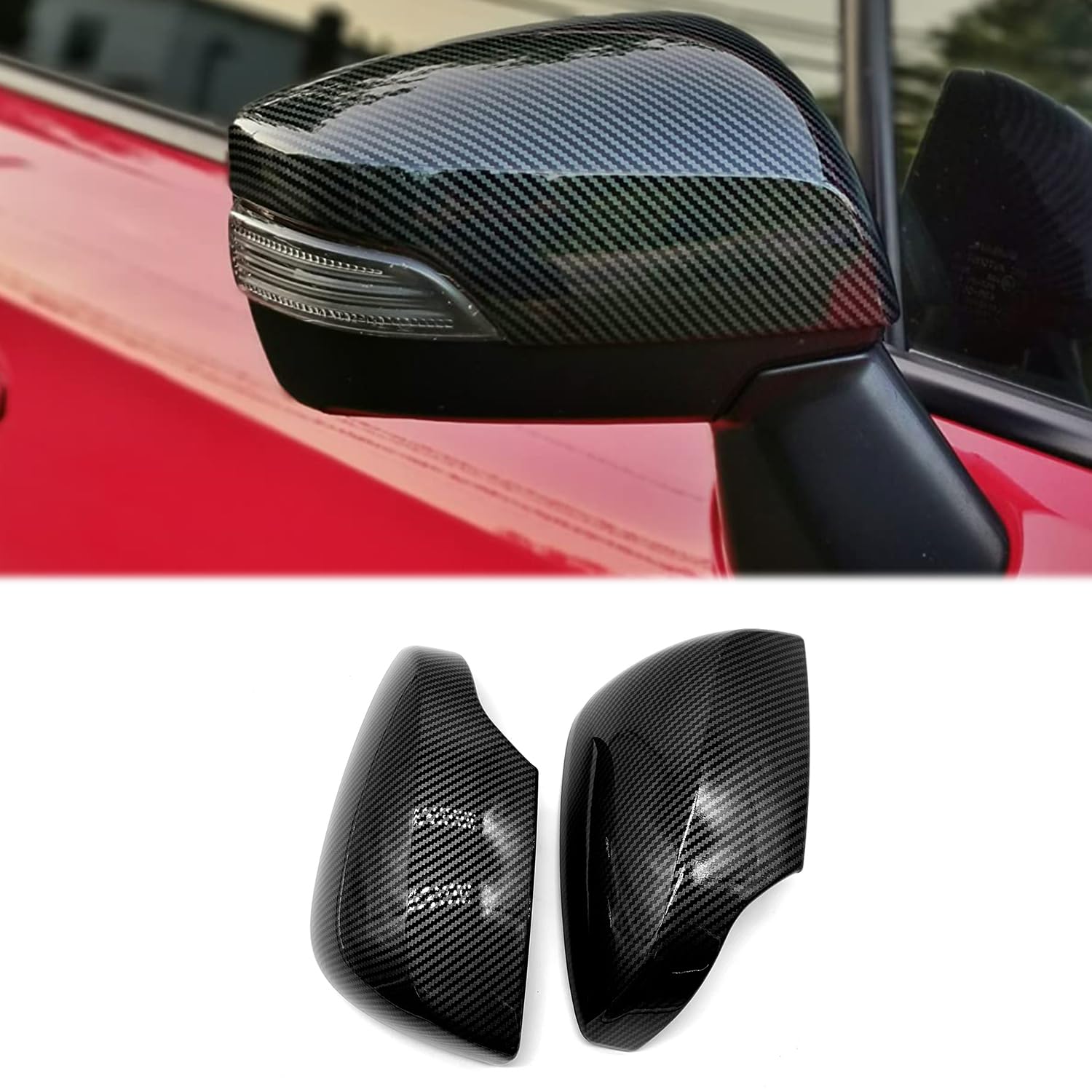 スバル WRX S4 WRX STI VAG/VAB系 レヴォーグ VMG /VM4 系2014～2021に対応カーボン柄バックミラー 装飾パーツ 車用サイドミラー アクセサリー 日本仕様専用設計左右/セット