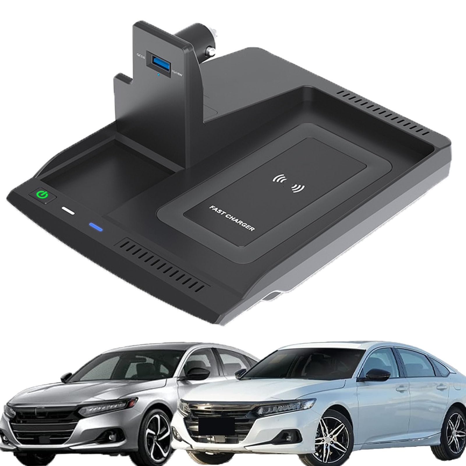 車載 ワイヤレス充電器 第10世代の本田アコード(2018-2022)のためのすべてのモデル15wの無線急速な充満およびUsb Qc3.0が付いている中央コンソールの付属品パネル｜Linkselectshop