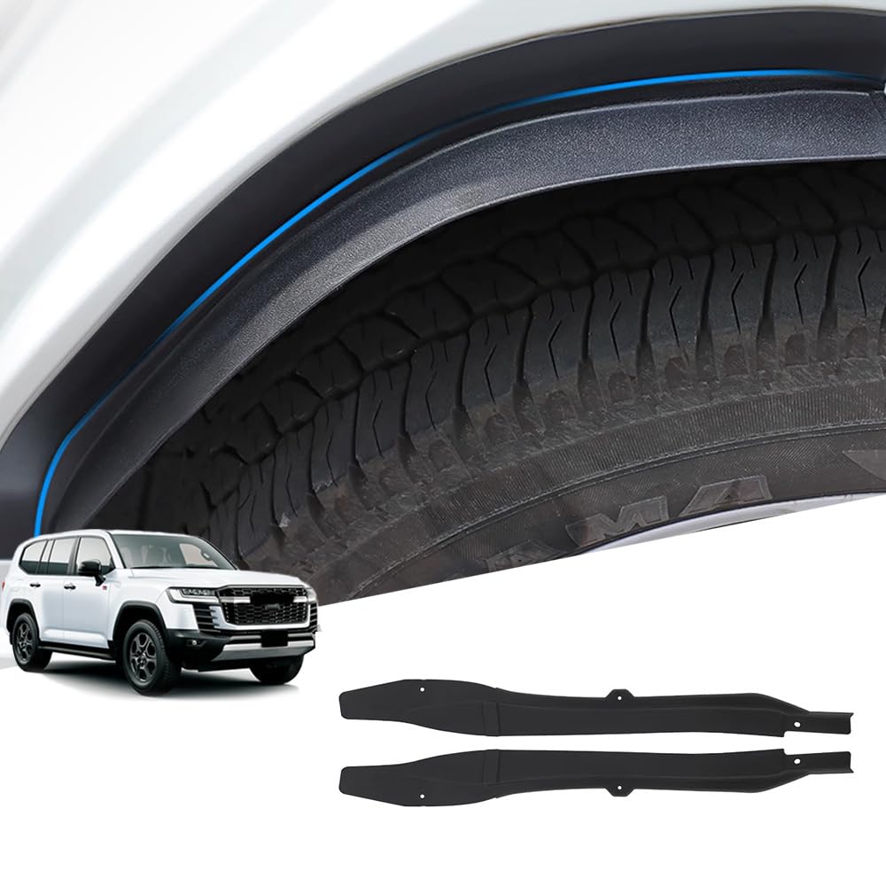 ランドクルーザー300プラド 300 LC300 FJ300 2022 2023 2024 車の外装アクセサリー 後輪フェンダー ホイールスプラッシュガード 穴あけ不要 簡単取り付け PPソフトプラスチック 2pcs ランドクルーザー300 アクセサリー|Linkselectshop