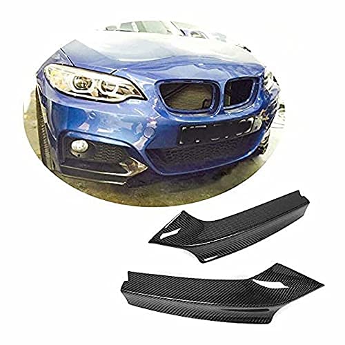 BMW 2シリーズ F22 / F23 Mスポーツ 2ドア 2014-2018 220i 228i 230i M235i 用 フロントバンパー スプリッター カーボンファイバー（CF） トップスポイラー ウィングレット エアベントカバー キャップ 適合