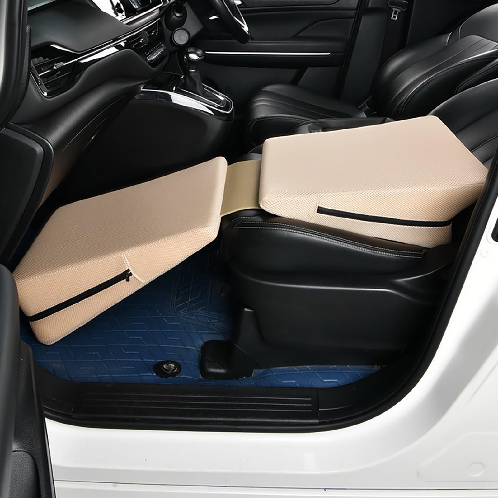 に適用ホンダ シビック FC1/FK7型 平成28年-令和3年 車中泊マット 後排座席填平クッション 前低後高設計 通気性 高反発スポンジ素材で変形しません 非膨張式折りたたみ 車用ベッドマット 取り外し可能 お手入れ簡単(米)