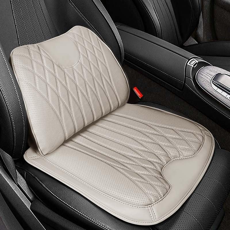 車用シートクッション に適合スズキクロスビー (XBEE)/ワゴン R スマイル MX91S MX81S 車の座布団 低反発 滑り止め 弾性 通気性 骨盤サポート 腰サポート 車用 シートカバー 長時間運転対策(ベージュ)