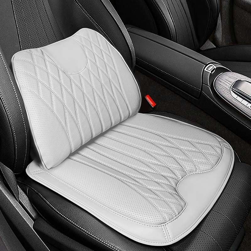 車用シートクッション に適合エクリプスクロス Eclipse Cross GK1W/GK9W/GL3W型 2018~現行 車の座布団 低反発 滑り止め 弾性 通気性 骨盤サポート 腰サポート 車用 シートカバー 長時間運転対策(白)