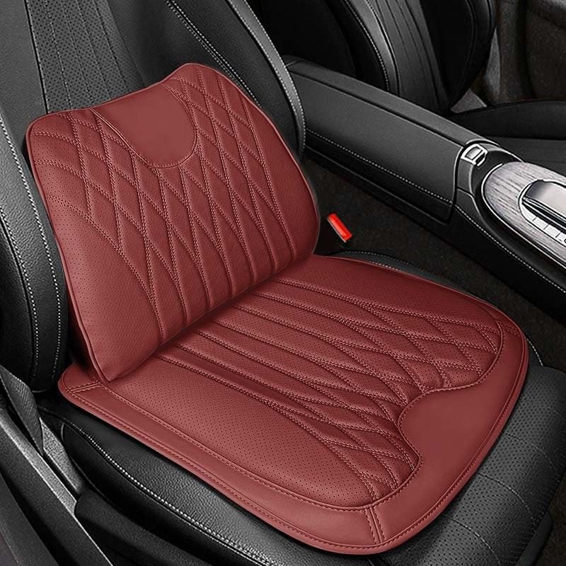 車用シートクッション に適合日産 キックス P15 2020年6月～現行 車の座布団 低反発 滑り止め 弾性 通気性 骨盤サポート 腰サポート 車用 シートカバー 長時間運転対策(赤)