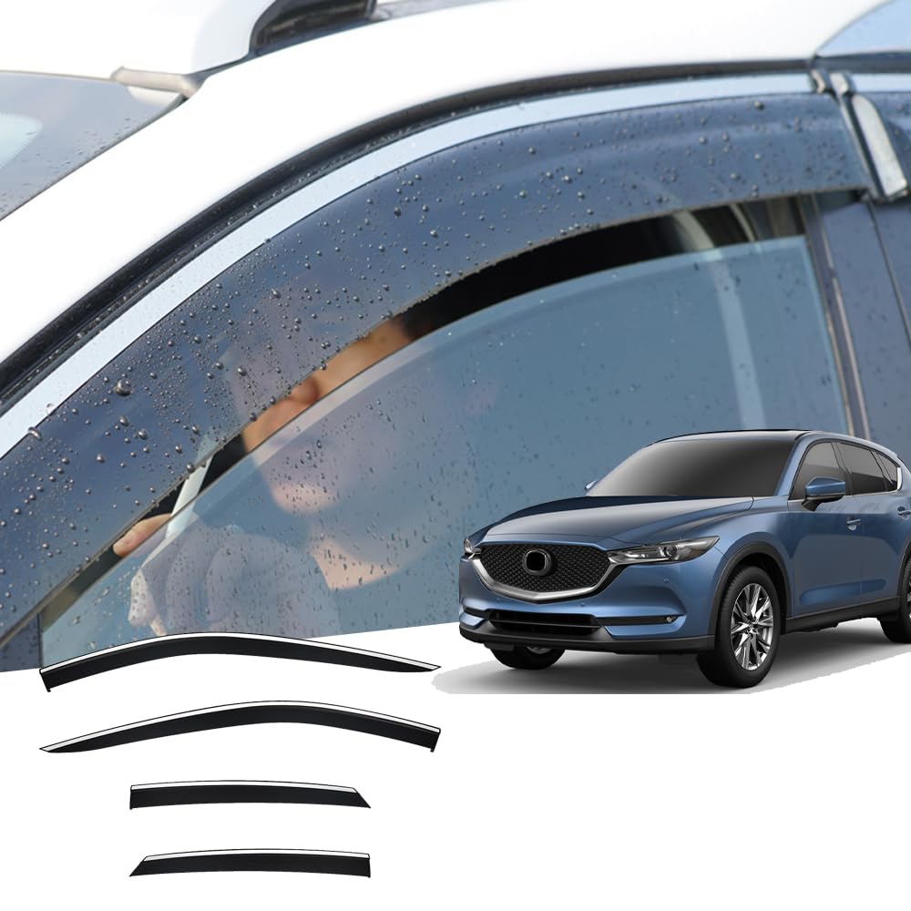 For マツダ CX-50 CX50 KF系 高級サイドドアサンバイザーサイドウィンドウサンバイザークロームトリム付きレインシールドウィンドウインテリアエ CX-50アクセサリー