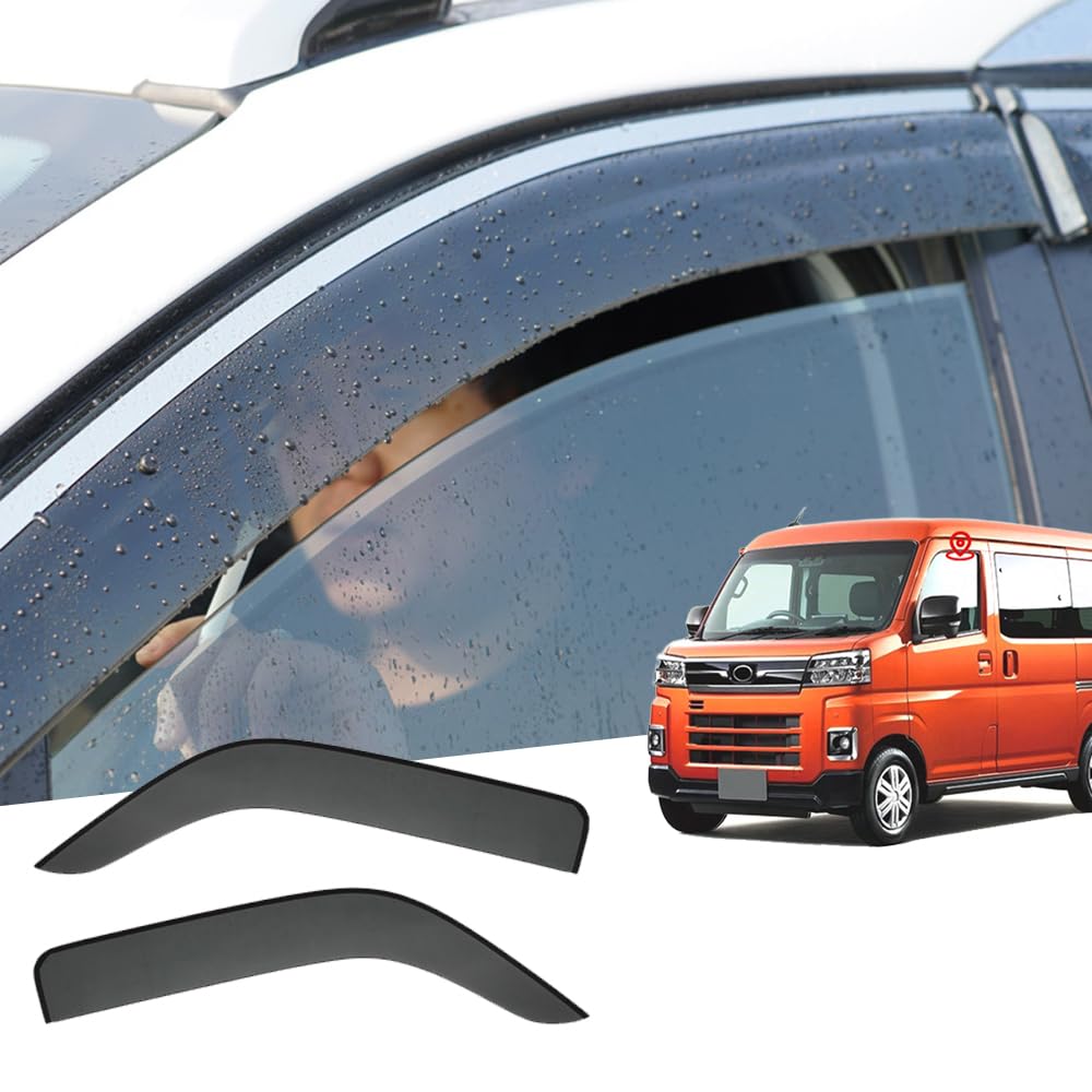 For 新型アトレー S700系 S710V/S710W 高級サイドドアサンバイザーサイドウィンドウサンバイザークロームトリム付きレインシールドウィンドウインテリアエ アトレースアクセサリー